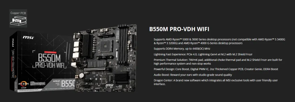 ITW | AMD Ryzen 7 5700X Desktop Processor with MSI B550M Pro