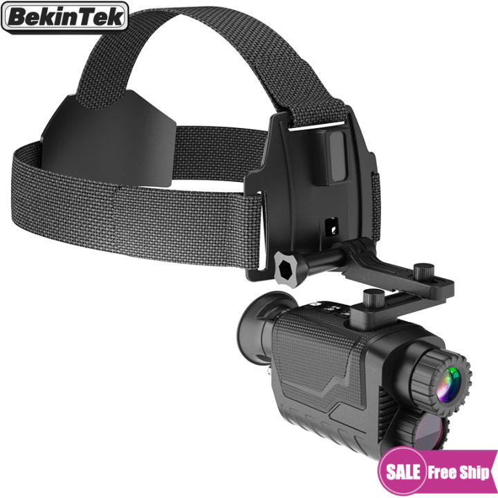 BekinTek 4K 3D Helmet Mounted Night Vision Monocular Head Mountable