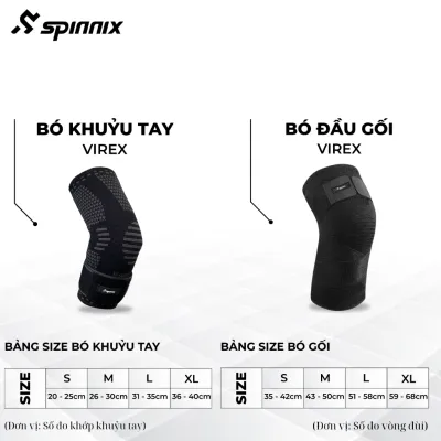 Bó gối thể thao Spinnix Virex đai quấn tăng lực nén hỗ trợ khớp gối co giãn cho bóng đá pickleball