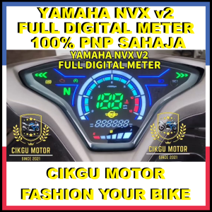 CIKGU MOTOR YAMAHA NVX V2 FULL DIGITAL METER 2024 100% PNP SAHAJA MOTORCYCLE GAUGES