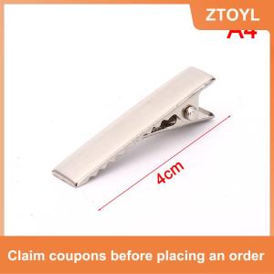 【ZTOYL】 100 cái kẹp tóc đen Kẹp Tóc Cá Sấu ngạnh đơn kẹp tóc cài đặt trống