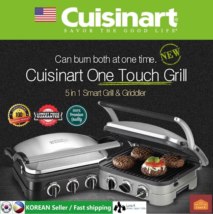 Cuisinart Orginal GR 4NKR Electric Grill Meat Griddler Removable Plates Integrated Lazada PH