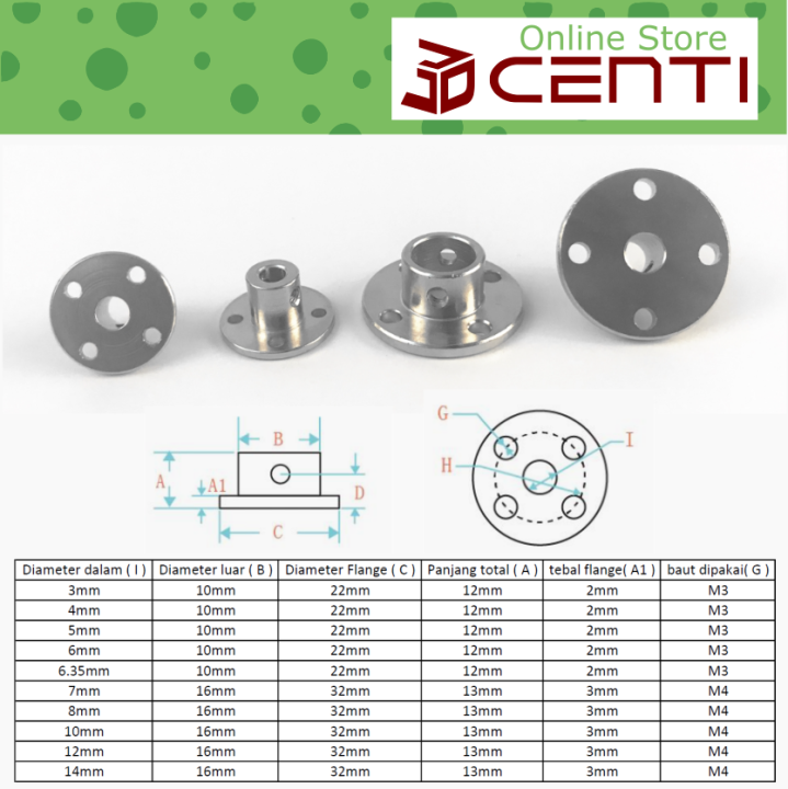 6mm Coupler, Flanged Coupling For 6mm Shaft Motor - Shaft Coupling, Fo – Indian Hobby Center
