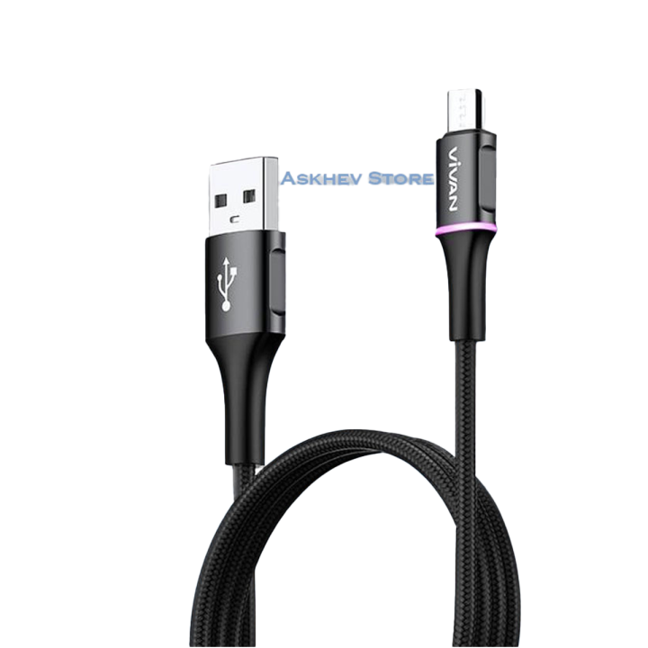 Vivan Kabel Micro Usb Android Vdm Pengisian Cepat Dan Tahan Lama Dengan Desain Led Light