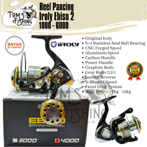 Reel Pancing Iroly Ebisu SW 1000 - 6000 (8+1 Seal Bearing) Power Handle Murah - Toms Fishing