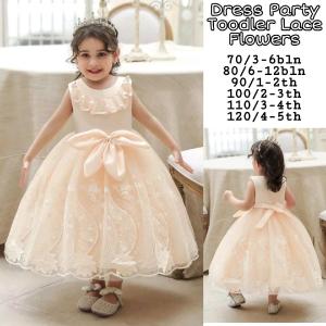 Dress Pesta Anak Bayi Balita Import Murah Dress Lace Flowers