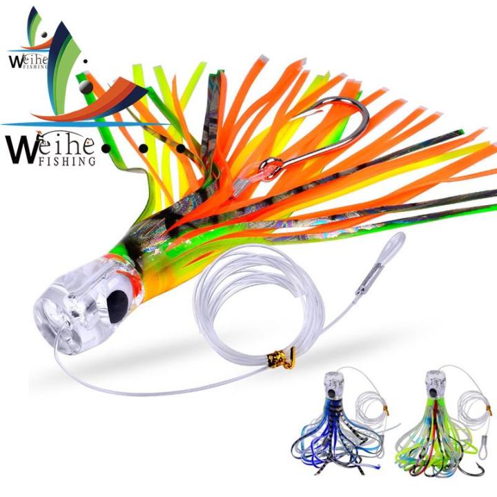 Weihe piece Squid Skirt Trolling Lure Deep Sea Fishing Bait for