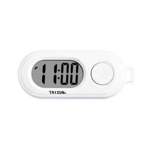 DIONIA Oval Watch Digital Electronic Clock Keychain Table Time Display Key Display Mini LED Digital Clock Backpack Watch ABS Electronic Watch Keyring Student