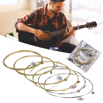 6pcs Acoustic Guitar Strings 012 Guitar Strings Classical Classic Steel Wire Classic Acoustic Folk Guitar Parts Accessories