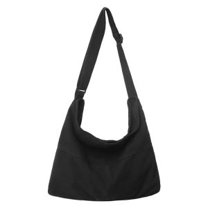 Simple Solid Color College Shoulder Bag Women Male Student Canvas Crossbody Bag Men Cool Schoolbags Female Travel Messenger Bags2026