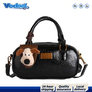 【Fast delivery】 Women Girls PU Leather Sport Bag with Adjustable Strap for Travel Gym and Casual Outings
