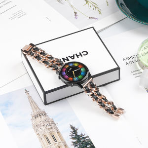 Strap For Samsung Galaxy Watch Ultra 47mm Watchband Chain Link Strap galaxy Watch 7/6/5 40mm 44mm 6 Classic 43mm 47mm watch 5 Pro 45mm Stainless Steel Leather Bracelet Strap