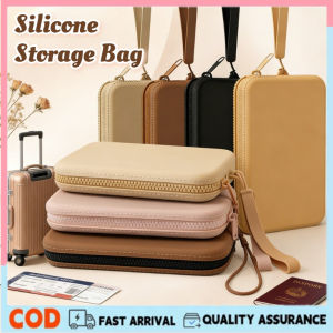 Travel Organizer Pouch Silicone Waterproof Bag with See-Through Design for Toiletries Accessories