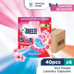 [Bundle of 6] Breeze 5 in 1 Power Laundry Capsules 40s
