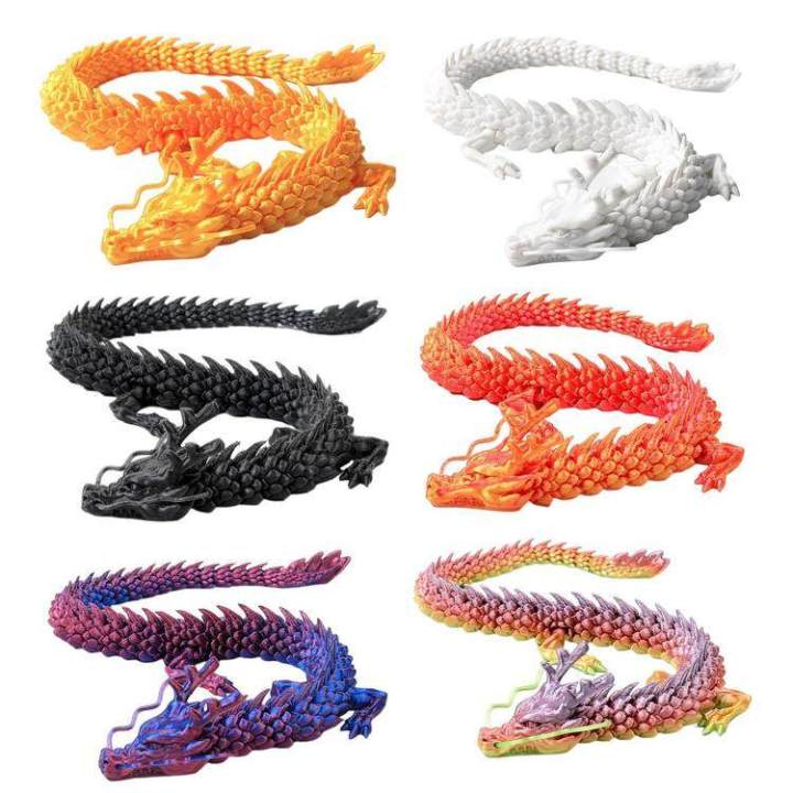 Dragon Model 3D Printed Dragon Model Realistic Animal Toys with ...