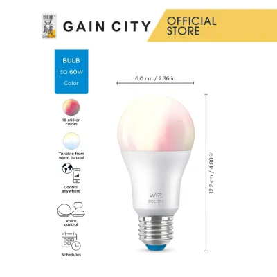 WiZ LED A60 E27 BULB COLOR 9W 929002383617