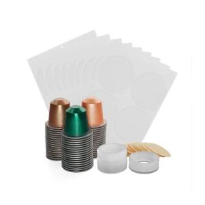 Aluminum Sealed Coffee Pods Maker Manual Press Filler Tool Disposable Film For Freshness Flavor Preservations