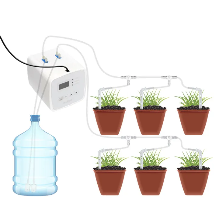 Garden Self-Watering Pump Automatic Watering Timer Double Pump Drip ...