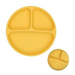 LONGB BPA Free Baby Sucker Plate Silicone Material Suction Design Silicone Dining Plate  Training Tableware Kids Feeding Bowls Baby Dining