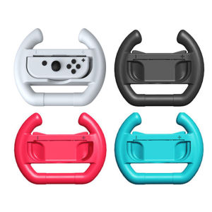 Narsta 2PCS Joycon Controller Grip Racing Steering Wheel Handle Grips for Nintendo Switch OLED Joy-Con Controller Game Accessories
