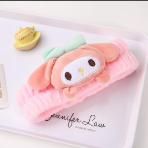 IQONICA Cartoon Headband Cute Soft Girl Makeup Headwear Wash Face Cartoon Sweat-absorbent Turban