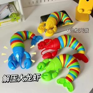 Đồ Chơi Tôm Hùm Cầu Vồng Uốn Dẻo Lắc Lư | Fidget Toy Giảm Stress Thư Giãn Độc Đáo