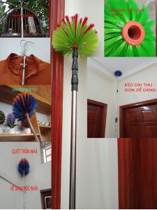 (CCN4)Chổi quét mạng nhện cây tăng đơ inox vệ sinh trần nhà đồ lau bụi trên cao làm cán vợt cá sào treo chim cọc mắc mànmóc cành câyphơi quần áosào rút inox đa năng