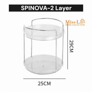 SPINOVA 360° Rotating Condiment Organizer Kitchen Countertop Spice Rack Turntable Storage Holder
