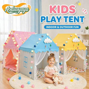 Folding Toy Tent Children Play House Large Teepee Tent for Kids Princess Castle Children Outdoor Gifts Toys Tent Castle