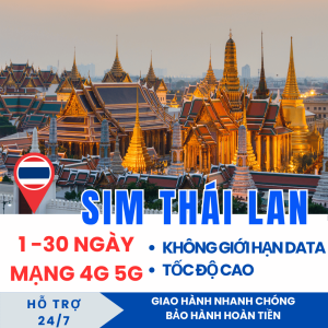 Sim/eSIM Du Lịch Thái Lan Data Cao Wi-Fi Miễn Phí Kết Nối Ngay Tại Sân Bay Sẵn Sàng Cho Hành Trình | FREESHIP - CHƯA KÍCH HOẠT