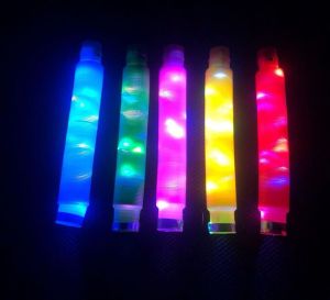 Unicorn Dinosaur 1pc style DIY POP Tube LED Lights Telecsopic Bellows Sensory Fidget Toy