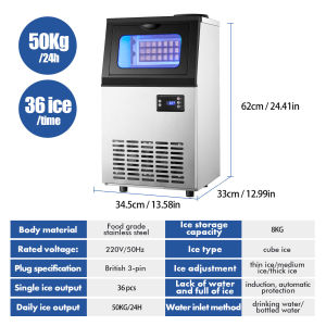 🔥🔥CHRIS Electric Ice Maker Machine Mesin Ais Batu Ice Cube Maker 150Kg/24H Making Ais Ice Making Machine 制冰机 Pembuat ais batu 制冰機