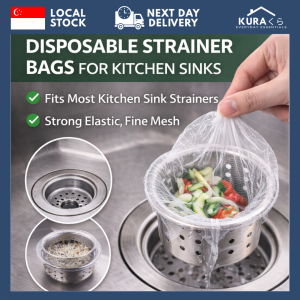 🇸🇬SG Ready Stock🇸🇬 Disposable Sink Strainer Bag Kitchen Drain Filter Net Hair Food Catcher Anti Clog Mesh Multi Purpose