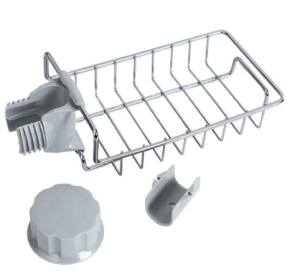 Khay inox Thoát Nước gắn vòi nước - Giá inox treo vòi đựng giẻ rửa bát chén Kệ treo inox 304 Gọn gàng