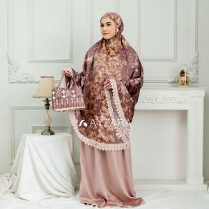 Mukena Dewasa Amara Diorsilk Renda Mewah Series Terbaru Ayzara
