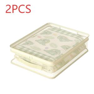 2Pcs Clear Bedding Storage Bag Stackable Clothes Quilt Blanket Storage Organizer With Handles & Zip