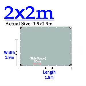 Terpal Uno | 2x2M 3x3M 1x1M 1.5X1.5M | Abu-Abu | Tahan Air | Tahan panas | Tahan Lama | 550 Gram