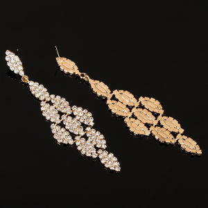 European and American style Gerling exaggerated big stud earrings European and American star temperament crystal earrings E