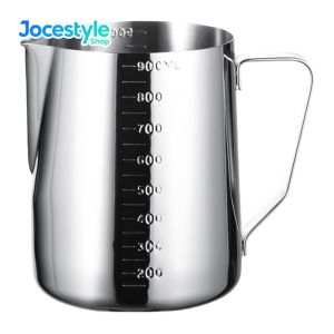 Stainless Steel Milk Frothing Jug 600ml for Barista-Quality Milk Foam in Kitchen
