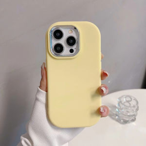 CrashStar ซิลิโคนสีทึบอ่อนวงรีเคสโทรศัพท์กันกระแทกสำหรับ iPhone 16 15 14 13 12 11 Pro Max XS XR X 8 + 7 Plus เคสเคสใส่โทรศัพท์แบบเรียบง่าย