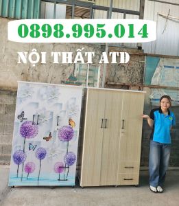 Tủ quần áo nhựa đài loan 3 cánh 2 ngăn kéo chịu lực tốt - Giao hàng hỏa tốc HCM