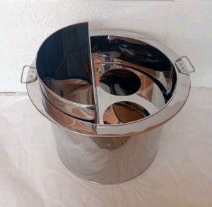 Panci/Dandang Mie Ayam 2 Lubang Bahan Stainless Steel