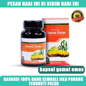 Kapsul Gamat Emas Original 100% Ekstrak Teripang Emas Asli Aman Tanpa Efek Samping Halal dan Terdaftar Resmi di BPOM & HALAL MUI