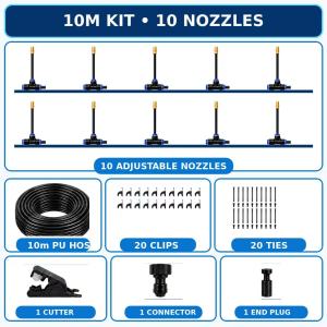 DEKES 5-20M Watering Irrigation Automatic Watering Kits Adjustable Misting System Kit