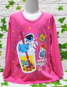 ppboba/Kaos lengan panjang anak usia 3-12 tahun motif kekinian