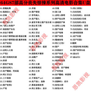 欧美惊悚恐怖车载电影u盘生化危机釜山行高清优盘精选高评分视频