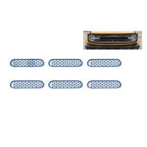 mv1 JeCar Car Front Grills Bumper Racing Radiator Net Decoration Cover Stickers For Ford Bronco 2021 UP Car Exterior Accessories N2Y7P