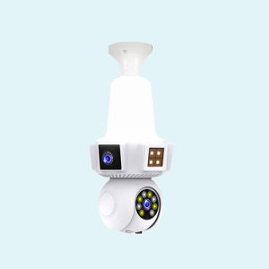 V380 PRO cctv camera for house HD 1080P Three Lens Bulb  indoor and outdoor cctv wireless connect phone wifi connect 360° connect Support Two-Way Audio Night Vision