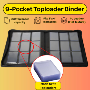 【Ready Stock】 TCG Toploader Zipper Binder |360 Pocket| Album |Binder For Top Loaders