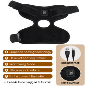 【UPUPLIFE】Ankle Heating Pad for Achilles Tendonitis and Plantar Fasciitis Relief Heated Ankle Brace Foot Heating Pad Wrap for Sprained Ankle Arthritis Foot Heel Pain Relief